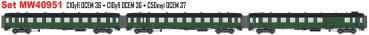 LS Models MW40951 Spur HO SNCF Personenwagen-Set 3-tlg. OCEM, Ep.IIIa