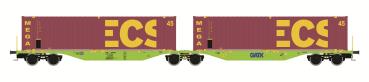 Mehano 30047 - Spur HO Containerwagen Sggmrss’90 GATX, Ep.VI