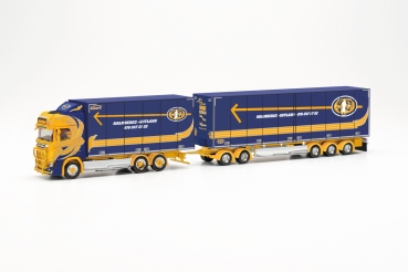 Herpa 316385 - Scania CS20 Hochdach Schwedenkombi 'Malmbergs Akeri Gotland'