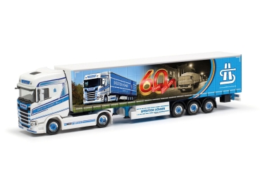 Herpa 317306 - Scania CS20 HD Gardinenplanen-Sattelzug „Spedition Höhner/60 Jahre“