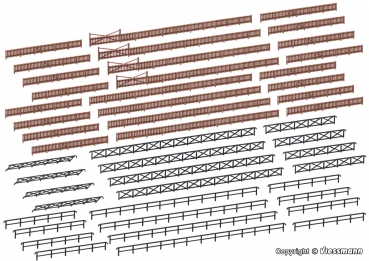 Kibri 37480 - Zaun für Industrie- und Bahnanlagen Gesamtlänge 360 cm