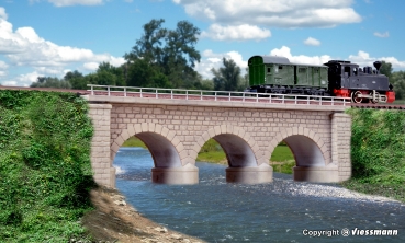 Kibri 37660 - Erzberg-Brücke mit Eisbrecherpfeilern, eingleisig