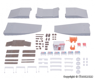 Kibri 37755 - Ausgestaltungs-Set Rund um den Bahnsteig
