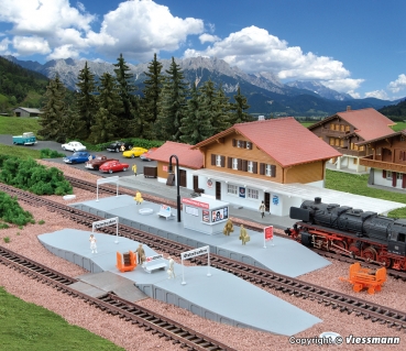 Kibri 37755 - Spur N Ausgestaltungs-Set Rund um den Bahnsteig