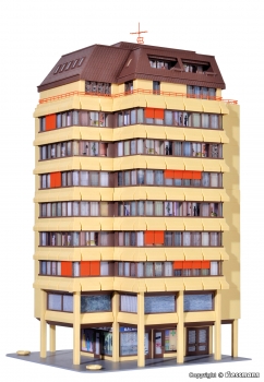 Kibri 38218 - Spur HO Hochhaus mit Ladenpassage und Penthauswohnung inkl. Etageninnenbeleuchtung