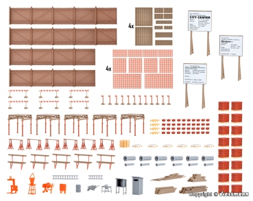 Kibri 38538 - Deko-Set Baustellenzubehör