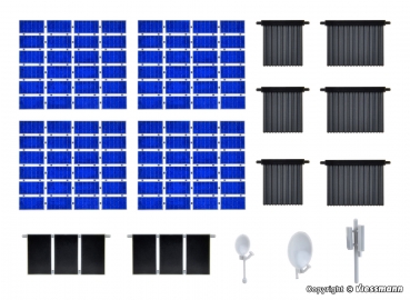 Kibri 38602 - Deko-Set Solar, Röhren, Photovoltaik