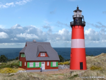 Kibri 39166 - Leuchtturm Hörnum Sylt mit Nebengebäude