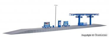Kibri 39557 - Spur HO Moderner Bahnsteig mit LED-Beleuchtung