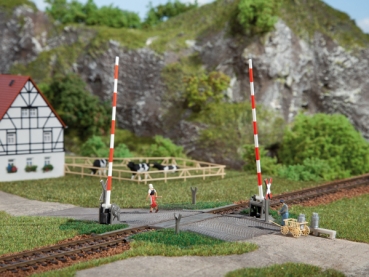 Auhagen 41604 - Spur HO Beschrankter Bahnübergang garade