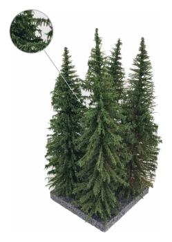MBR model 51-4307 - Spur H0 4x Fichte 18-21cm