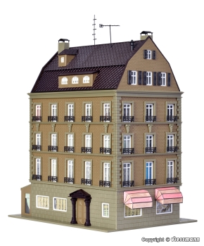 Vollmer  43783 - Spur HO Café mit Inneneinrichtung und LED-Beleuchtung, Funktionsbausatz