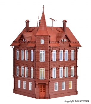 Vollmer 43807 - Spur HO Eisenbahner-Wohnhaus, Eckhaus