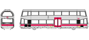 Kres 51047032- Spur H0 Doppelstock-Schienenbus BR 670, 670 004-1, DB, Ep. V, DC-Sound