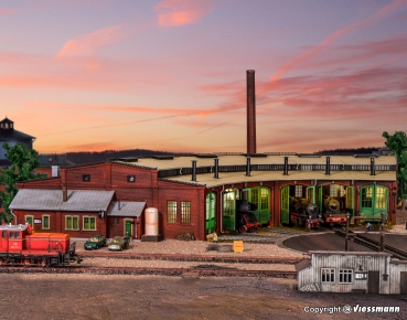 Vollmer 45758 - Spur HO Ringlokschuppen 6-ständig