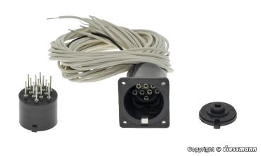 Viessmann 4651 - Spur HO Zylindersteckfuß 13-polig mit Anschlusskabeln