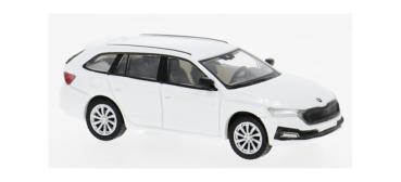 Brekina PCX870596 - Spur H0 Skoda Octavia IV Combi, weiß, 2019