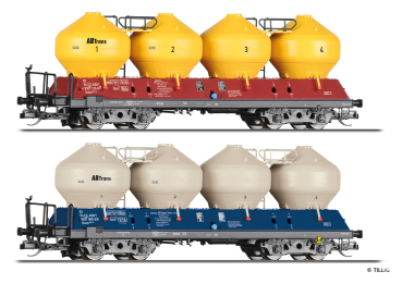 Tillig 01117 - Spur TT Güterwagenset der AB Vagon, Trans Uacs 451.1