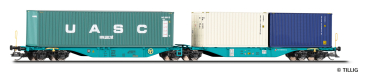 Tillig 18078 - Spur TT Containertragwagen sggmrs der TCDD
