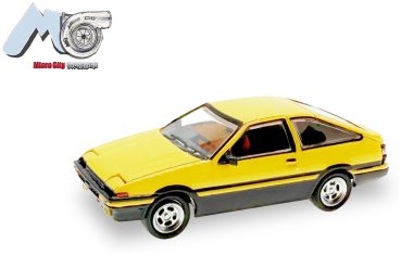 Herpa 87MC000040 - Spur H0 Toyota Corolla AE86, gelb