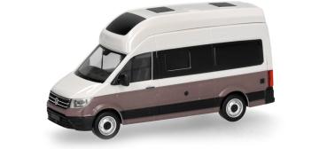 Herpa 096294-004 - Spur H0 VW Crafter Grand California 600, candywhite/mojawe beige