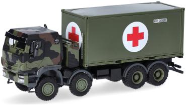 Herpa 747219-002 Spur H0 - Iveco Trakker 8x8 LKW mit 20 ft. Container "Bundeswehr"
