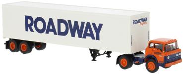 Brekina 86327 - Spur H0 Ford C-Series Koffer-Sattelzug, Roadway  1970
