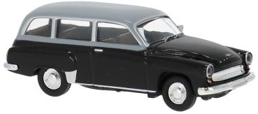 Brekina 27191 - Spur H0 Wartburg 311 Kombi, schwarz/grau,1959
