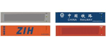 Hobbytrain H9014 - Spur N 4er Set 40′ Container, Set 1