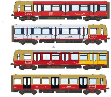 Lemke Collection LC90487-0 - Spur TT Display BR 481 DBAG/S-Bahn Berlin, 100 Jahre #1+#2 16 tlg.