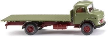 Wiking 085203 - Spur H0 Flachpritschen-Lkw (MB Kurzhauber) - schilfgrün