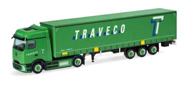 Herpa 321396 - Spur H0 Mercedes-Benz eActros Bigspace ProCabin Gardinenplanen-Sattelzug