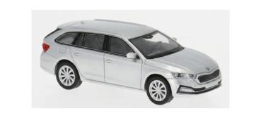 Brekina PCX871609 - Spur H0 Skoda Octavia IV Combi, silber, Baujahr 2019