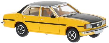 Brekina PCX870814 - Spur H0 Opel Ascona B, dunkelgelb/schwarz, Baujahr 1975