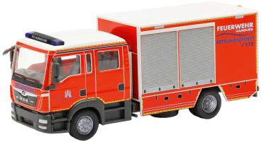 Herpa 099578 - Spur H0 MAN TGL Euro6 GW-SAN "Feuerwehr Hamburg" Limitierte Auflage