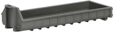 Herpa 054539 - Spur H0 Flache Abrollmulde grau, 2 Stück