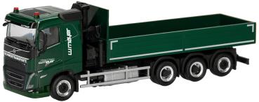 Herpa 321693 - Spur H0 Volvo FH 2020 Pritschen-LKW mit Ladekran "Mayer Zweibrücken"