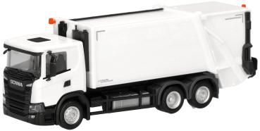 Herpa 321846 - Spur H0 Scania CG17 Pressmüllfahrzeug Variopress, weiß