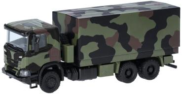 Herpa 747363 - Spur H0 Scania XT17 Pritsche-Plane-LKW 6x6 "Bundeswehr"