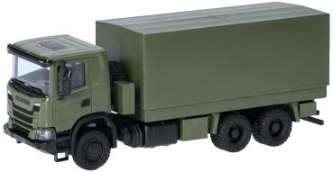 Herpa 747370 - Spur H0 Scania XT17 Pritsche-Plane-LKW 6x6, undekoriert