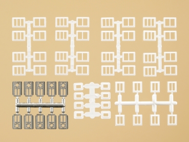 Auhagen 48654 - Spur HO/TT Fenster und Türen für Industriegebäude