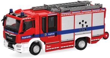 Herpa 097734 - Spur H0 MAN TGM CC Z-Cab HLF "Feuerwehr Augsburg"