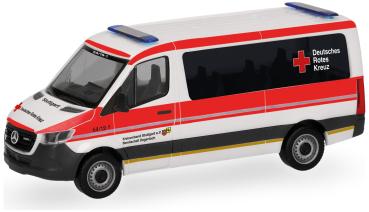 Herpa 099929 - Spur H0 Mercedes-Benz Sprinter '18 Bus Flachdach "DRK Stuttgart Degerloch"