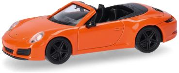 Herpa 420365-002 - Spur H0 Porsche 911 C2 Cabrio, gulforange