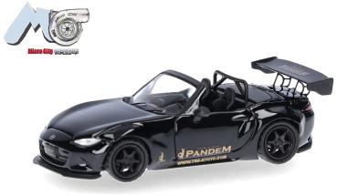 Herpa 87MC000143 - Spur H0 MicroCity: Mazda MX-5 Rocket Bunny, schwarz