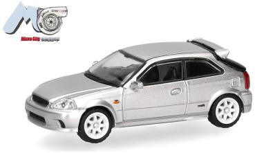 Herpa 87MC000158 - Spur H0 MicroCity: Honda Civic Type R (EK9), silber, Rechtslenker