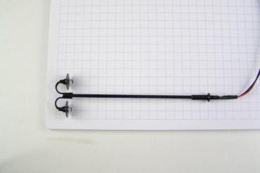 Railroad24 5712 - Spur HO 3x Straßenlaterne schwarz mit 2 LEDs 90mm