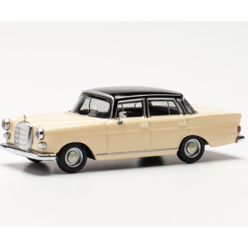 Herpa 430739-003 - Mercedes-Benz 200 Heckflosse, creme/schwarz