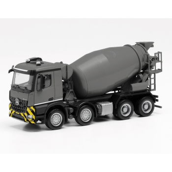 Herpa 316187 - Mercedes-Benz Arocs M 4achs Betonmischer, grau/gelb