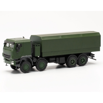 Herpa 746915 - Iveco Trakker 8x8 geschützter Pritsche/Plane-LKW, oliv